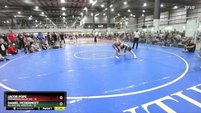 100 lbs Round 2 (6 Team) - Daniel McDermott, RALEIGH ARE WRESTLING vs Jacob Pope, SHENANDOAH VALLEY WC