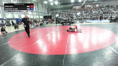 61 kg Champ. Rd Of 64 - Sarai Egli, Oak Harbor Wrestling Club vs Carleigh Clark, BullTrained Wrestling