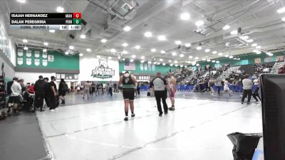285 lbs Cons. Round 3 - Isaiah Hernandez, Granite Hills vs Dalan Peregrina, Perris