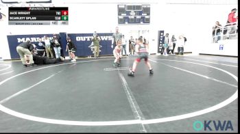 52 lbs Consi Of 8 #2 - Jace Wright, Tuttle Wrestling Club vs Scarlett Splan, Team Worx Wrestling Club