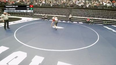 4A 165 lbs Semifinal - Keegan Miller, Hurricane vs Eli Jurgens, Timpanogos