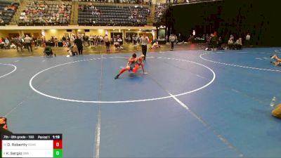 7th - 8th grade - 100 Quarters - Diego Robertty, Big Game Wrestling Club vs Kaden Sergio, Sebolt Wrestling Academy