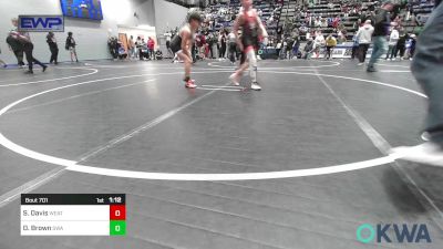 88 lbs Rr Rnd 1 - Slade Davis, Weatherford Youth Wrestling vs Daeton Brown, Shelton Wrestling Academy