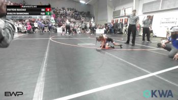 52 lbs 3rd Place - Payton Macias, Berryhill Wrestling Club vs Evelyn Shimonek, Pawhuska Elks Takedown