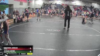 65 lbs Round 2 - Myron Hayre, Legacy Elite Wrestling vs Grayson Jordan, SCSOW