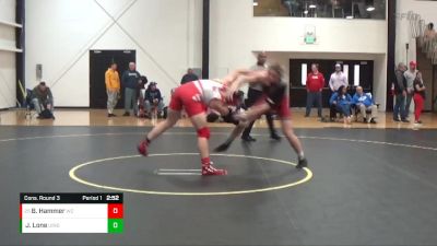 184 lbs Cons. Round 3 - Brandon Hammer, Wabash vs Jake Lone, Indianapolis