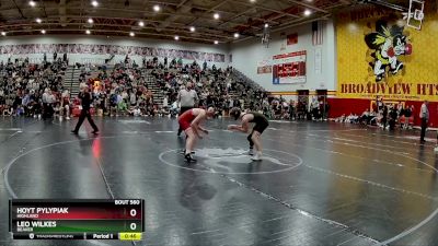 132 lbs Cons. Round 4 - Hoyt Pylypiak, Highland vs Leo Wilkes, Beaver