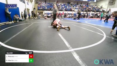 130 lbs Rr Rnd 1 - Jax Reeves, Checotah Matcats vs Brentley Martin, Caney Valley Wrestling