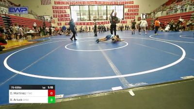 75-83 lbs Rr Rnd 2 - Deagen Martinez, Team Tulsa Wrestling Club vs Brantley Arluck, Spartan Mat Club