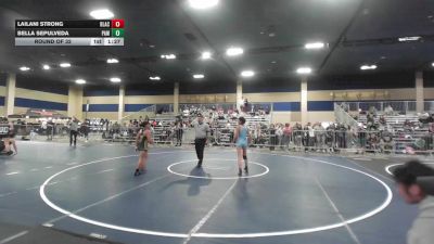 101 lbs Round Of 32 - Lailani Strong, Black Cat WC vs Bella Sepulveda, Paw