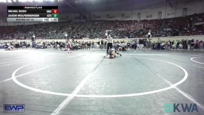 67 lbs Round Of 16 - Micael Boso, Choctaw Ironman Youth Wrestling vs Jaxon Wolfenberger, Keystone Kids Wrestling Club