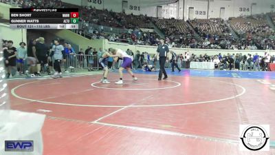 110 lbs Consi Of 32 #2 - Ben Short, Mannford Pirate Youth Wrestling vs Gunner Watts, Altus JH