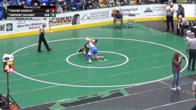 124 lbs Round Of 64 - Thayne Gourley, Eisenhower vs Anthony Dulaney, Brownsville