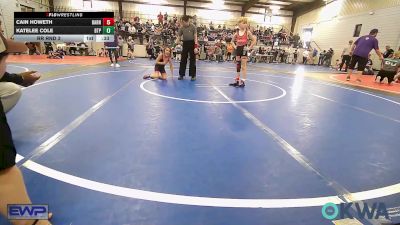 67 lbs Rr Rnd 3 - Cain Howeth, Barnsdall Youth Wrestling vs Katelee Cole, Tulsa Blue T Panthers