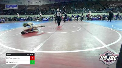 110 lbs Semifinal - Bowen Pearson, Scrap Yard Training vs Nyjah Wood, Honey Badgers Wrestling Club