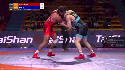 86 kg Quarterfinal - Zahid Valencia, USA vs Zushen Lin, CHN