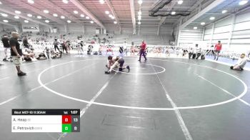 152 lbs Quarterfinal - Anderson Heap, Beast Of The East vs Evan Petrovich, Quest School Of Wrestling Gold