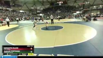 Girls 140 lbs Cons. Round 5 - Samantha Blank, Yelm (Girls) vs Raegan Portmann, Aberdeen (Girls)
