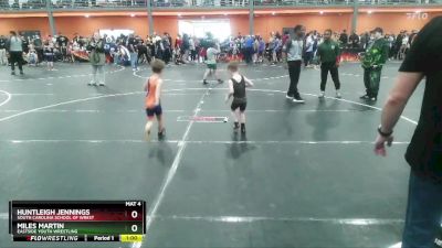 45 lbs Cons. Round 2 - Miles Martin, Eastside Youth Wrestling vs Huntleigh Jennings, South Carolina School Of Wrest