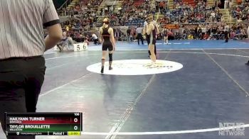106 lbs Champ. Round 1 - Taylor Brouillette, Williston vs Hailyann Turner, Bismarck