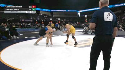 215 lbs Round Of 16 - Jordan Schwarm, Ukiah (NC) vs Michael Baeza, San Dimas (SS)
