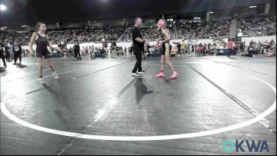 91 lbs Quarterfinal - Mieka Swatek, D3 Wrestling Cluib vs MaKinley McNabb, Chickasha Wrestling