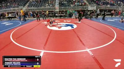 86 lbs Cons. Round 2 - Dalton Tad Nebeker, Southwest Wolverines Wrestling vs Parker Nelson, Riverton USA Wrestling