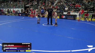 67 lbs Quarterfinal - Cecil Nelson, TX vs Korbin Kiessling, MD