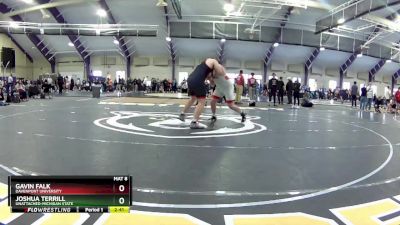 285 lbs Champ. Round 1 - Gavin Falk, Davenport University vs Joshua Terrill, Unattached-Michigan State