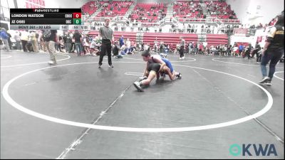 92 lbs Rr Rnd 3 - London Watson, Choctaw Ironman vs JZ Osei, OKC Saints Wrestling