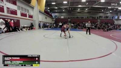 126 lbs Cons. Round 2 - Dariel Contreras, Sahuarita High School vs Austin Thomas, Ganado