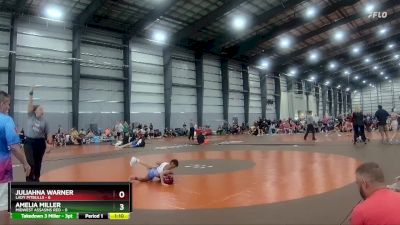 58 lbs Finals (8 Team) - Juliahna Warner, Lady Pitbulls vs Amelia Miller, Midwest Assasins Red