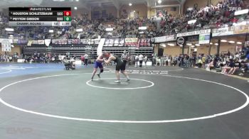 215 lbs Champ. Round 1 - Houston Schletzbaum, Effingham-Atchison Co Community HS vs Peyton Gibson, Russell HS