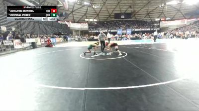 Girls 2A 110 lbs Quarterfinal - Adalyne Montiel, Toppenish (Girls) vs Crystal Perez, Quincy (Girls)