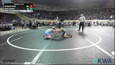 67 lbs Quarterfinal - Hudson Hood, Collinsville Cardinal Youth Wrestling vs Beau Fisher, Salina Wrestling Club