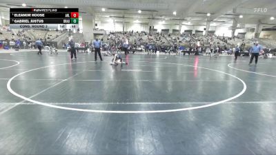 65 lbs Cons. Round 3 - Gabriel Justus, Seymour Youth Wrestling Club vs Eleanor Hoose, Blackman Wrestling Club