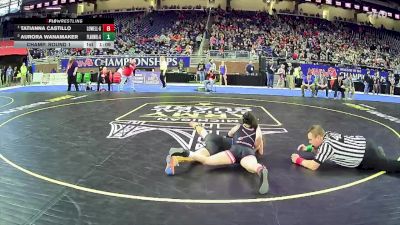 Girls-105 lbs Champ. Round 1 - Natalie Gibson, Chippewa Hills Hs Girls vs Lillian Teachworth, Lakewood Hs Girls