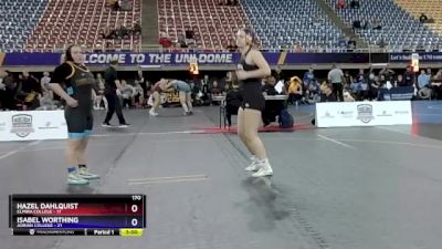 170 lbs Semis (4 Team) - Hazel Dahlquist, Elmira College vs Isabel Worthing, Adrian College
