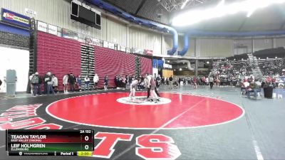 2A 132 lbs Quarterfinal - Leif Holmgren, Ellensburg vs Teagan Taylor, East Valley (Yakima)