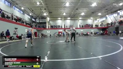 133 lbs Champ. Round 2 - Elijah Nose, Jamestown (N.D.) vs Dawson Schmit, Upper Iowa