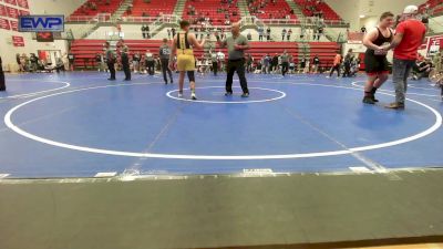 Rr Rnd 1 - KEVIN LINVILLE Jr, Skiatook Youth Wrestling vs Manual Rodriguez, OKC Saints Wrestling