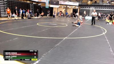 133 lbs Cons. Round 5 - David Saenz, Unattached vs Kevin Honas, Fort Hays State University