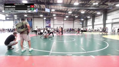 132 lbs Rr Rnd 2 - Landen Lage, Patton Trained Red vs Josh Sheets, Team Shutt Garnett Trained