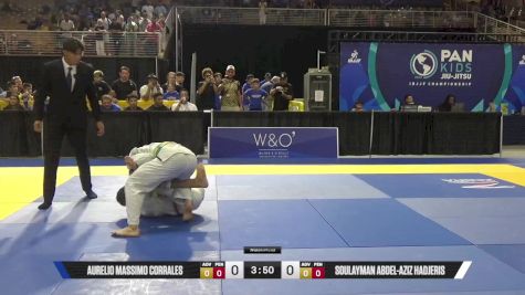 Soulayman Abdel-Aziz Hadjeris vs Aurelio Massimo Corrales 2025 Pan Kids Jiu-Jitsu IBJJF Championship