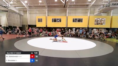 60 kg Rr Rnd 3 - Marek Sokolowski, Mohawk Valley WC HS vs Zac Brzoska, Southside