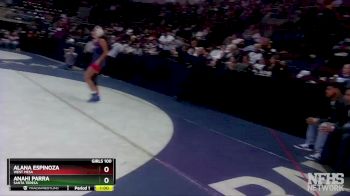 Girls 100 lbs Cons. Round 1 - Alana Espinoza, West Mesa vs Anahi Parra, Santa Teresa