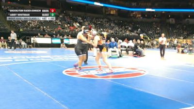 190 Class 1 lbs Quarterfinal - Abby Whitman, Hillcrest vs Brooklyenn Rader-Johnson, Kirksville