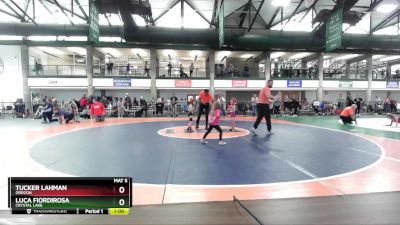 40-44 lbs Round 2 - Tucker Lahman, Oregon vs Luca Fiordirosa, Crystal Lake