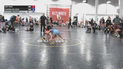 105 lbs 3rd Place - Emy Rice, Emprye Wrestling - GK12E vs Alessia De Lucia, Razor PinkWave - GK12E