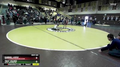 56 lbs Round 5 - Gabriel Lopez, TUF California Wrestling Acade vs Troy Valdez, SoCal Hammers Wc